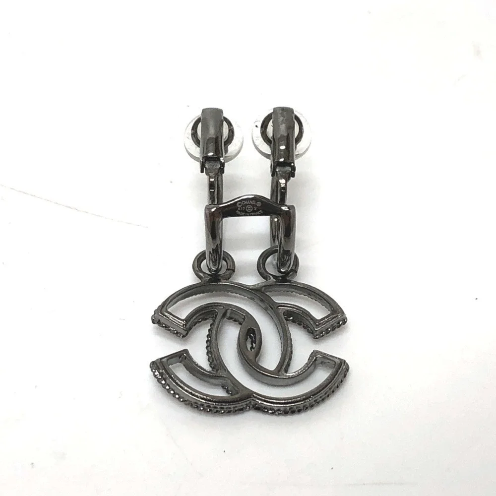 CHANEL Black Earrings